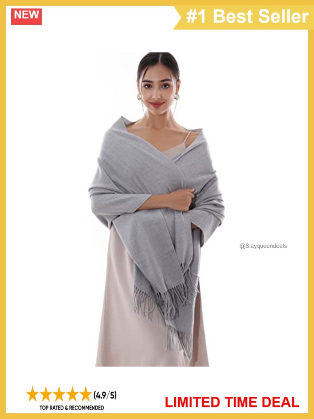 Pashmina Shawl Wrap Fringe Scarf Evening Dress Women